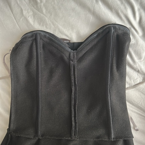 Free Press - Black Velvet Tube Corset Top - Picture 5 of 8